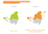 Pollution de l'air en raison de brumes de sable