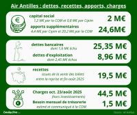 Dettes, recettes, charges, trésorerie : quelle est la situation financière d'Air Antilles ?